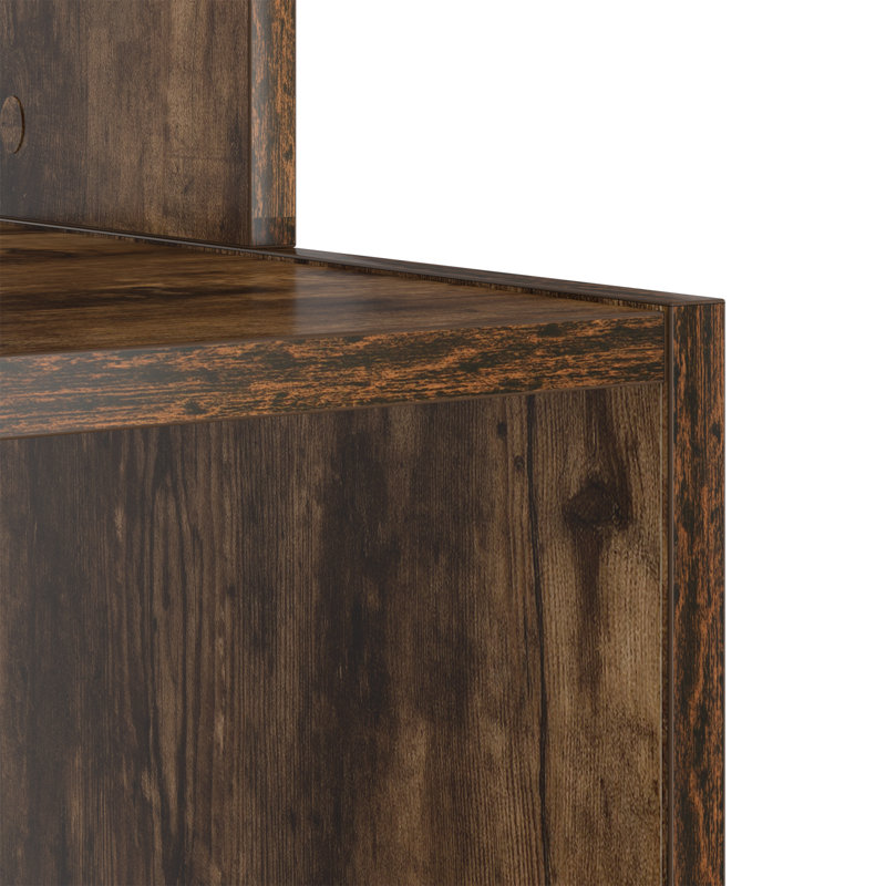 Computer Desk Engineered Wood, MDF Medium, Smoked Oak
