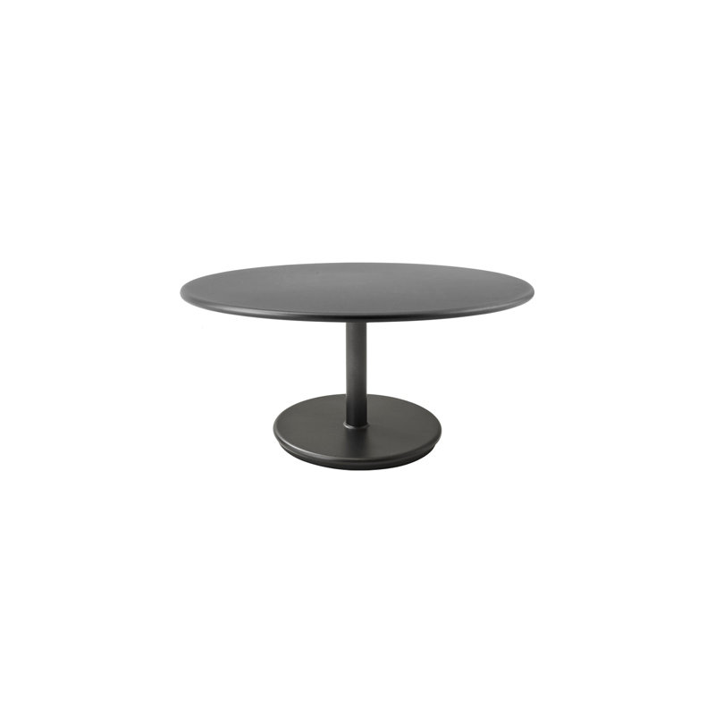 Go Outdoor Round, 15.8" H x 27.6" W x 27.6" D, Dark Gray, Black