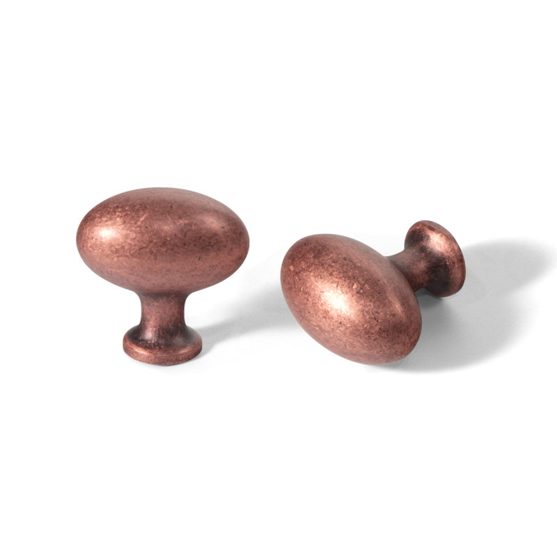 Paquet de 1,4 po de boutons ovales, Cuivre antique