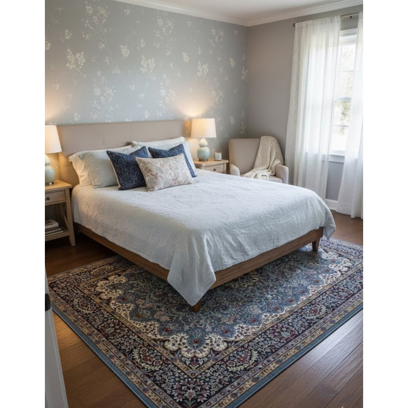 Tapis bleu sarcelle Tho