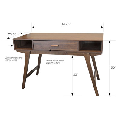 Lorello Solid Wood Base Writing Desk