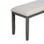 Ensemble 6 pièces de table et chaises de salle à manger avec pieds de forme spéciale et dossiers et coussins recouverts de mousse pour la salle à manger (Gary)