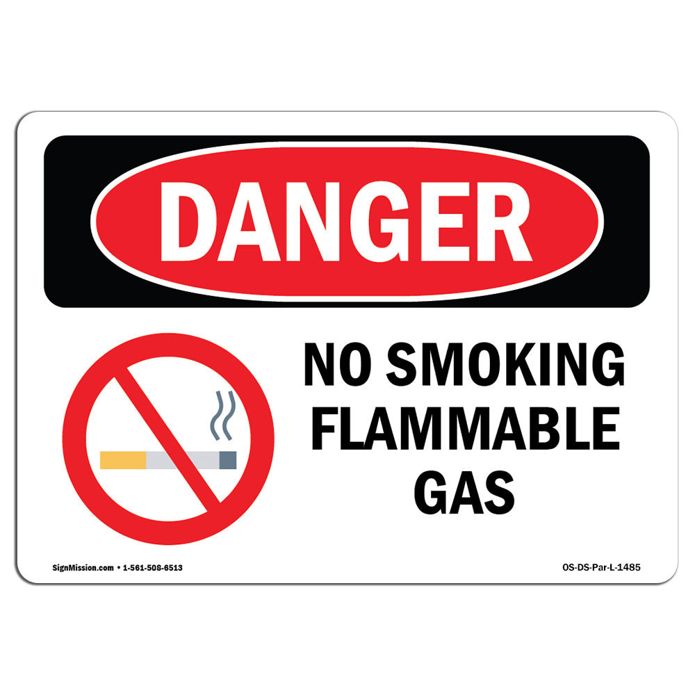 SignMission OSHA Danger No Smoking Flammable Gas Sign | Wayfair