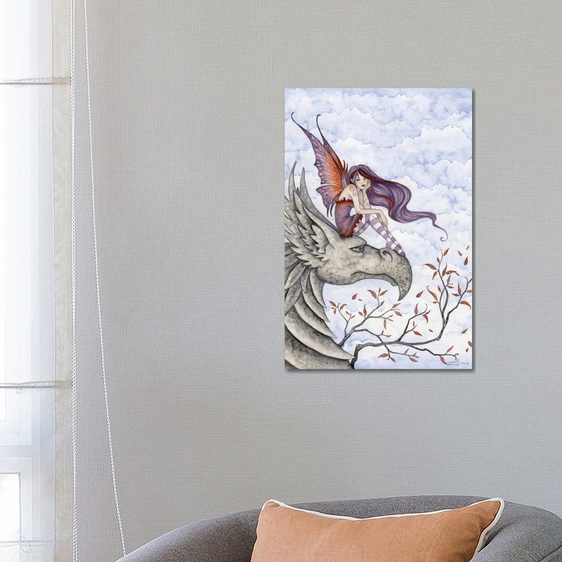 Gryphons Perch by Amy Brown - Wrapped Canvas Print, 66.04 cm H x 45.72 cm W x 1.91 cm D