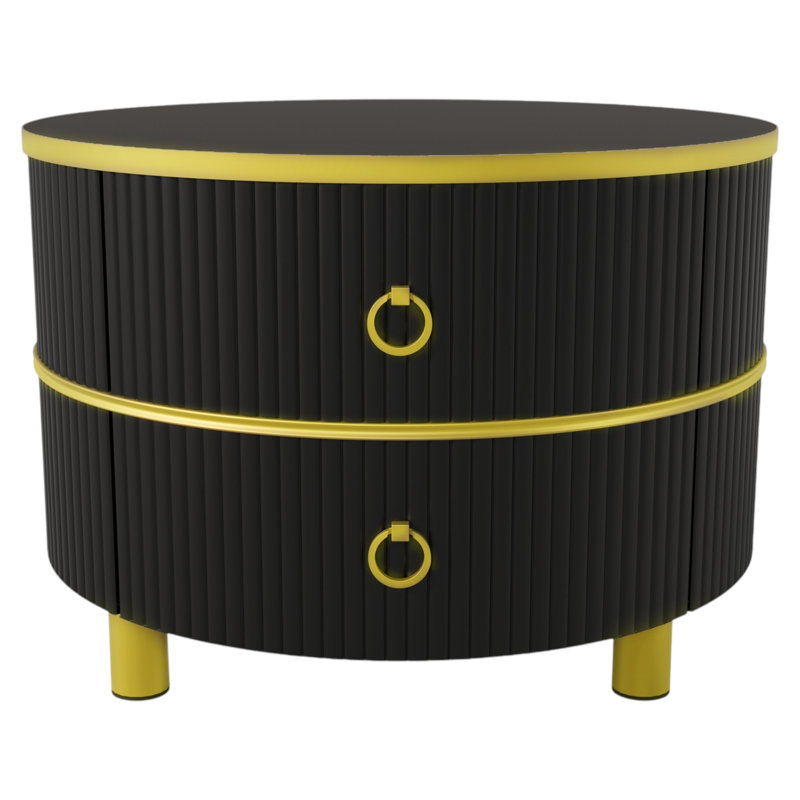 Aveanna Coffee Table with Storage, Brown/Black, Black