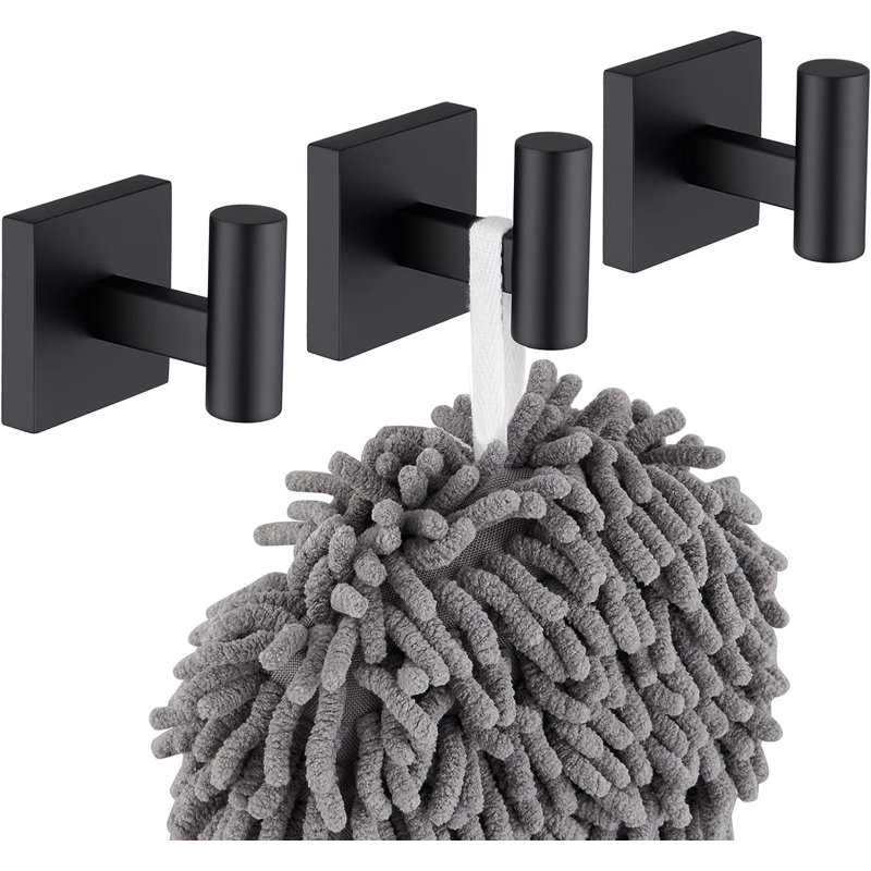 Wall Mounted Towel Hook, Black