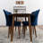 Gimpel 5 - Person Solid Wood Oval Dining Set with Velvet Upholstered Chairs-1298559605-1298559600