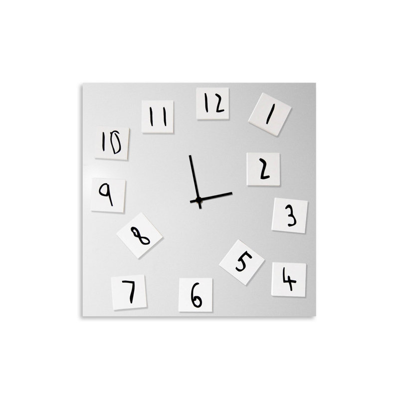 Niehaus Metal Wall Clock, White/Black