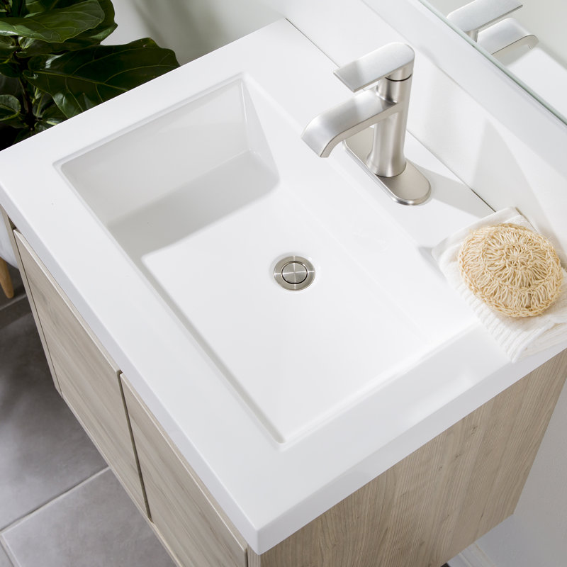 Ensemble de meuble-lavabo simple mural 24,5 "