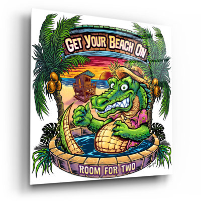 Gator polychrome sur plastique / acrylique par Flyland Designs Print