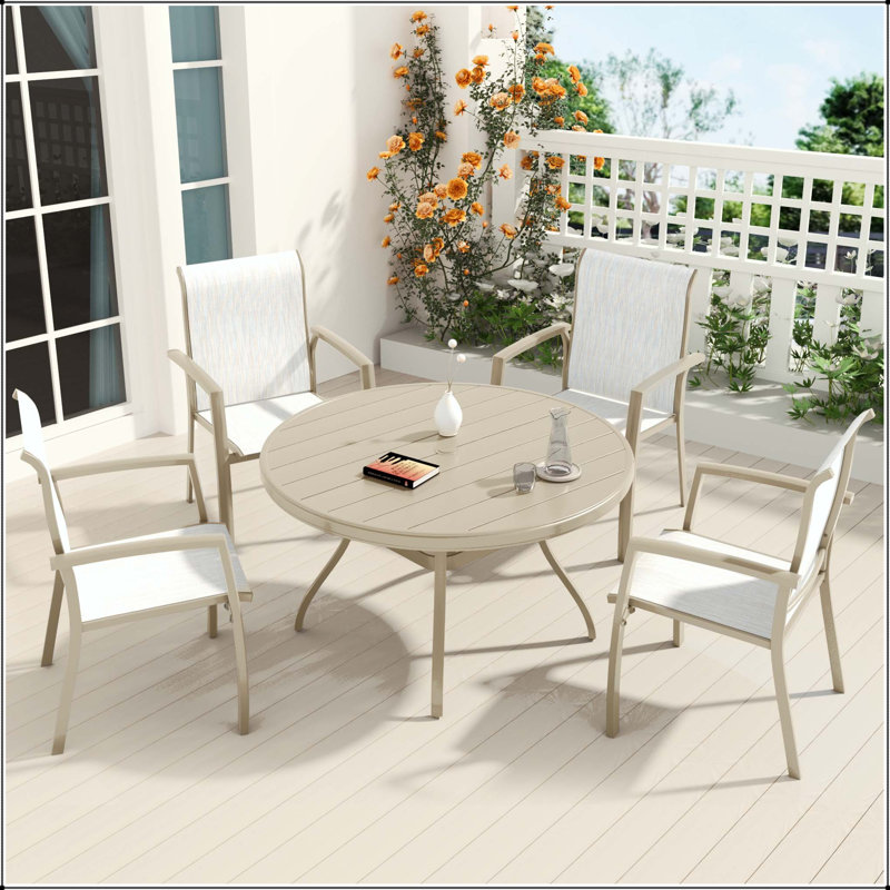 Chaise de salle à manger empilable Textilene