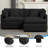 Boneless 77.2" Modular Sectional Sofa With Movable Ottomans - Chenille Fabric, High-resilience Foam Cushions & Removable Armrests (56.3"w X 33.1"h, 4 Color Options)"-1026837541