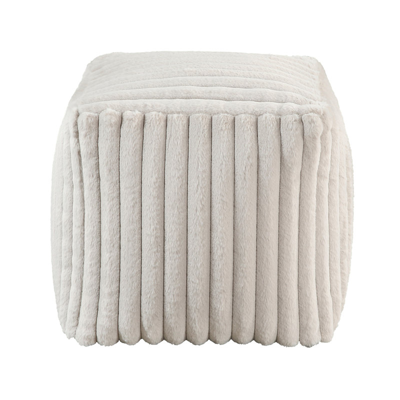 Pouf carré en velours côtelé Corduroy