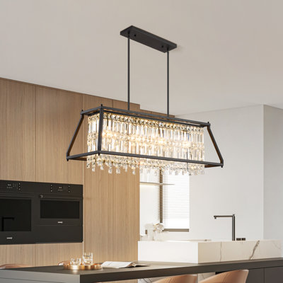 Jerianna 4 - Light Crystal Dimmable Square / Rectangle Chandelier