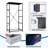 4 Drawer Dresser for Bedroom, Narrow Chest of Drawers, Wooden Top and Study Iron Frame 18"x37.5"-(WxH)