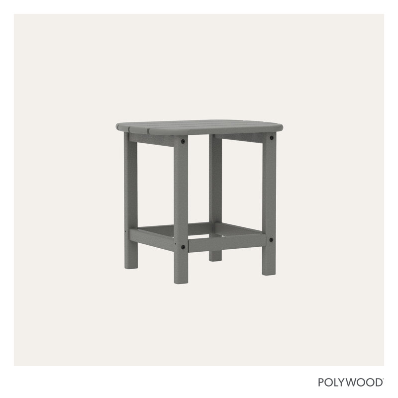 POLYWOOD South Beach 18" Side Table, Slate Gray