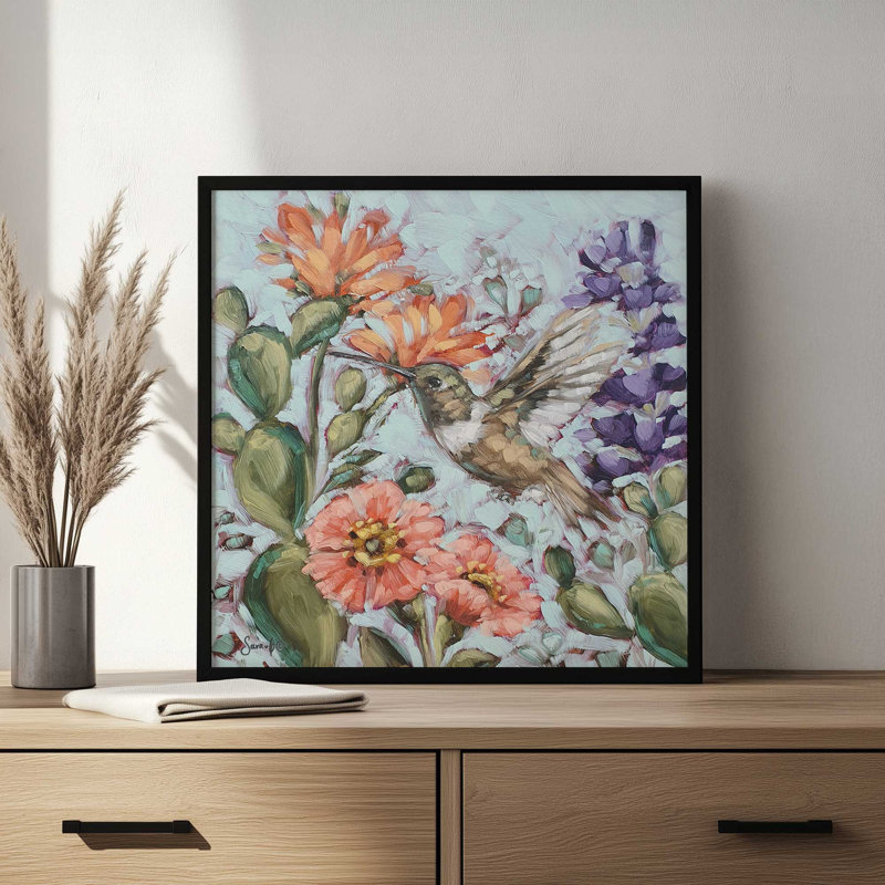 «Desert Magic» par Sara G. Designs, reproduction d'art, L 30 po x H 30 po, Noir, Impression encadrée
