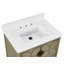 Meuble-lavabo simple 30 po Emporia avec plateau en quartz Calacatta Vicenza blanc, pré-assemblé