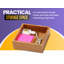 Bamboo 2"H x 3"W x 3"D Drawer Organizer