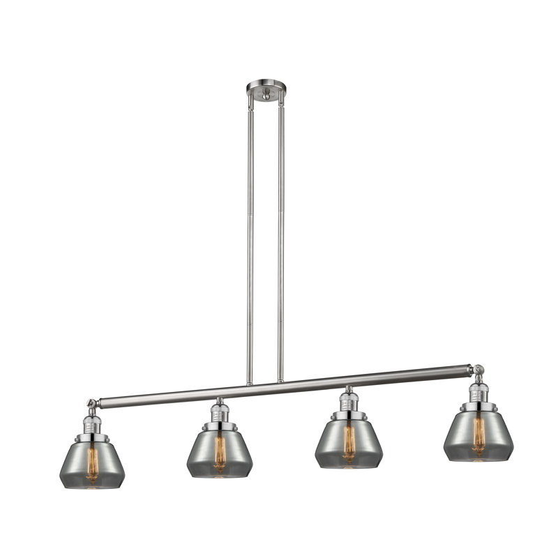 Chill 4 - Light Kitchen Island Pendant, No Bulb Included, Plated Smoked, Polished Nickel