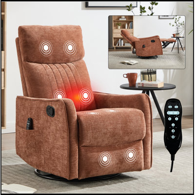 Fauteuil chauffant manuel chauffant avec chaise berçante et pivotante