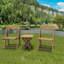 Ensemble de bistro et de table rectangulaire pliable en teck HiPS