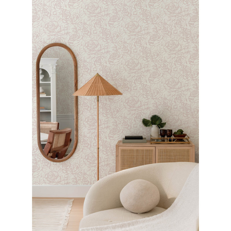 Nelda Black Rose Wallpaper, Pink
