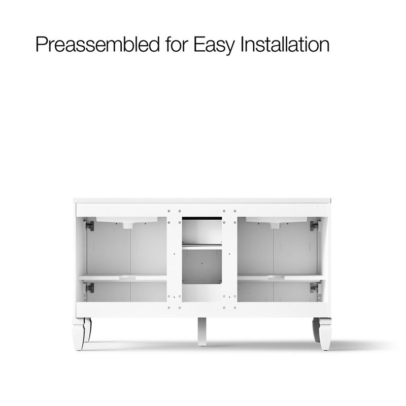 Hearthaven 60-In Bathroom Vanity Set, White