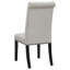 Ensemble de 2 chaises d'appoint capitonnées sable et rustique espresso-1100704264