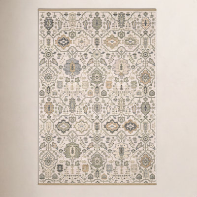 Abena Ivory Gold Oriental Wool Rug