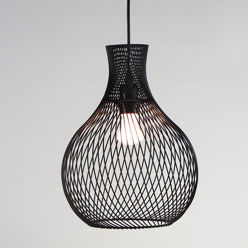1 - Light Matte Black Chandelier Pendant