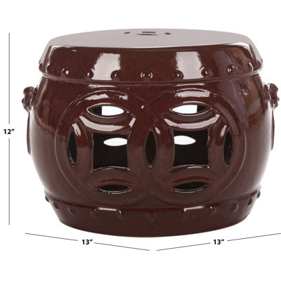 Veer Ceramic Accent Stool