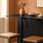 Multifunctional Bar Sideboard: Two-Door Storage With Stemware Rack, Fold-Down Countertop, And Built-In Power Outlets.-457284881