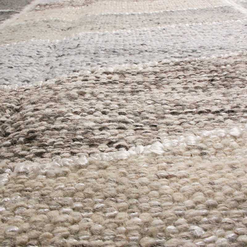 Hand Knotted Wool Geometric Area Rug, Rectangle 10' x 14'