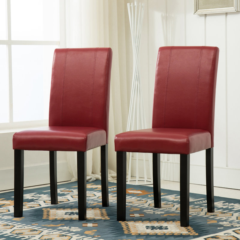 Tereza 45.5cm H Upholstered Side Chair, Red