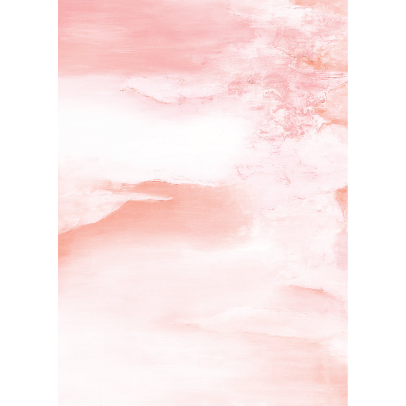 Rose abstrait - reproduction d'art sur toile tendue, H 18 po x l 12 po