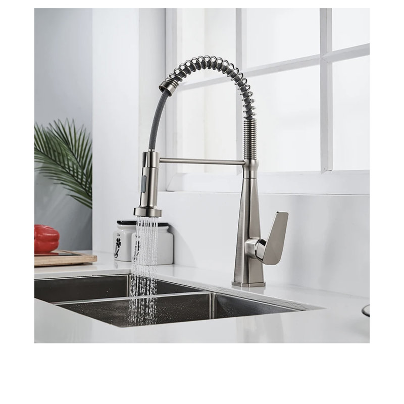 AvaMalis Pull Down Kitchen Faucet, Brushed Nickle