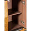 Armoire d'appoint brun antique à 4 portes avec détails or, espace principal idéal