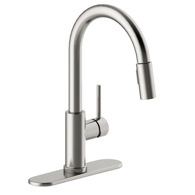 Eastport II Pull Down Single Handle Kitchen Faucet, Satin Nickel