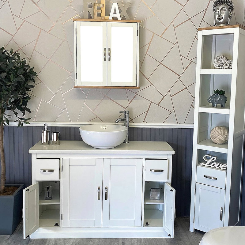 Arciniega 1230mm Single Bathroom Vanity with Vessel Ceramic Basin