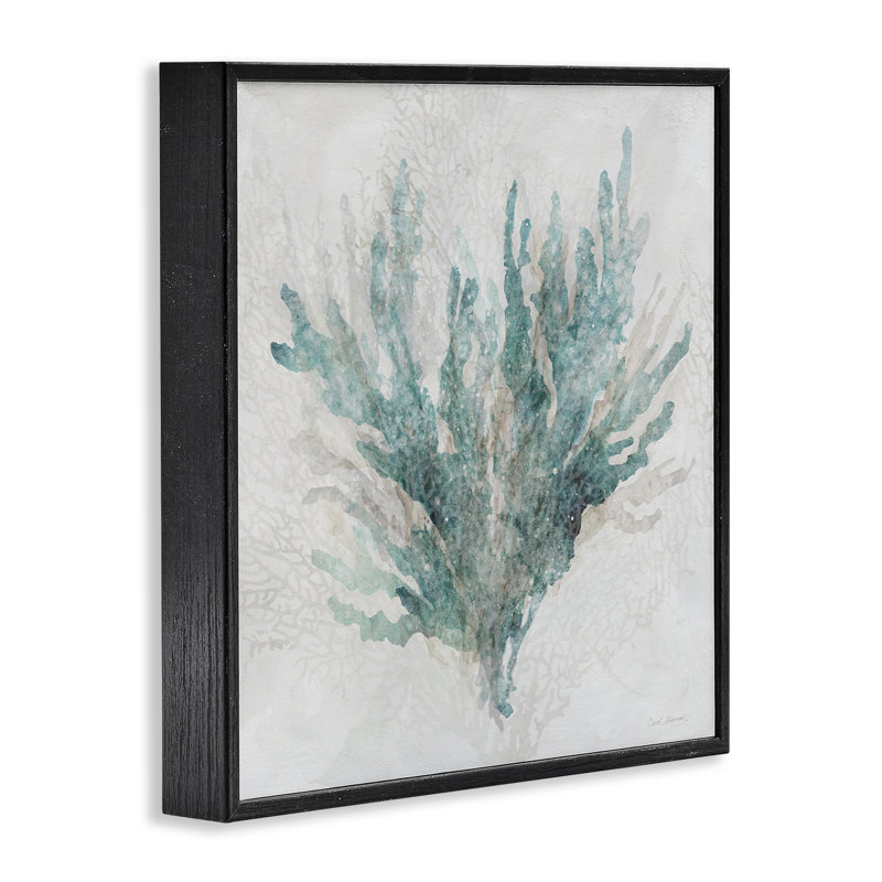Art de la giclée encadrée par une douce branche de corail, conception par Carol Robinson, H 17 po x l 17 po