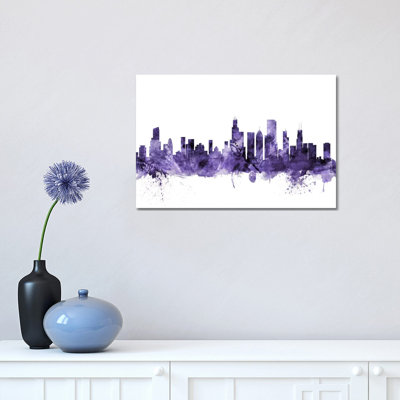 Chicago, Illinois Skyline by Michael Tompsett - 1 Piece Wrapped Canvas Wall Art