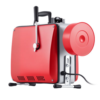 Machine à nettoyer les drains avec câbles en acier de 66 pi x 5/8 po et 16 pi x 3/8 po, 7 pinces, tarière électrique pour égouttoir à égouttoir, machine à nettoyer les drains électriques de 500 W, tuyau d'alimentation automatique pour tuyaux de 3/4 po à 4 po