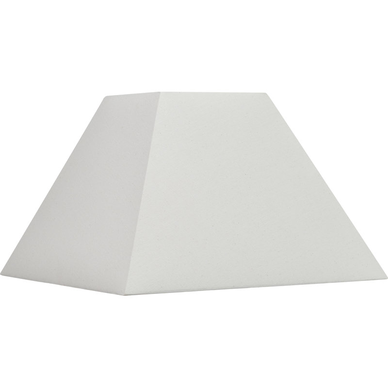 Lorentzen Cotton Tapered Square Lamp Shade, 21cm H x 30cm W x 30cm D, Cream Calico