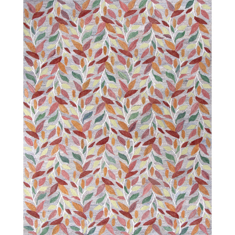 Tapis multicolore touffeté à la main Leafdrift, 8 pi x 10 pi