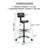 Miyana Comfy Adjustable Drafting Stool with Footrest, Adjustable Height-90620502