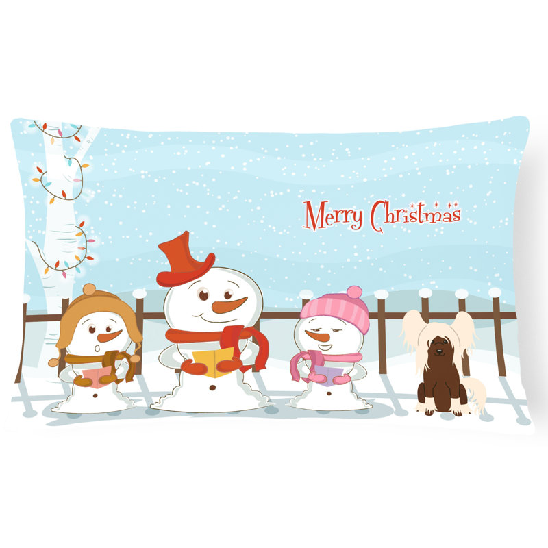 Coussin lombaire intérieur / extérieur Merry Christmas, Crème