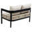U_Style Multi-Person Outdoor Iron Sofa Set With A Table, Rattan Decoration, Waterproof, Rust-Proof, Suitable For Garden, Lawn Use-1983808263