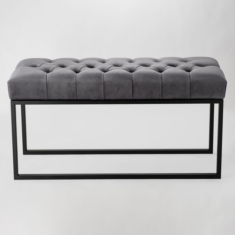 Follmer Velvet Upholstered Bench, H40 x W100 x D30cm
