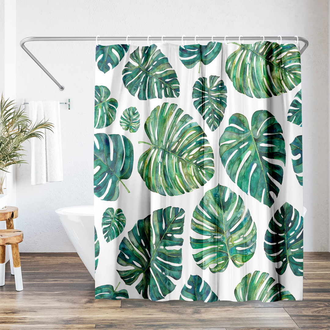 Botanical Shower Curtain Tropical Leaves by Elena O'Neill East Urban Home